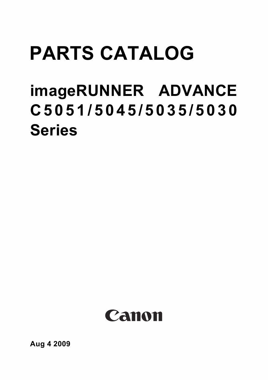 Canon imageRUNNER-iR C5030 5035 5045 5051 Parts Catalog-1
